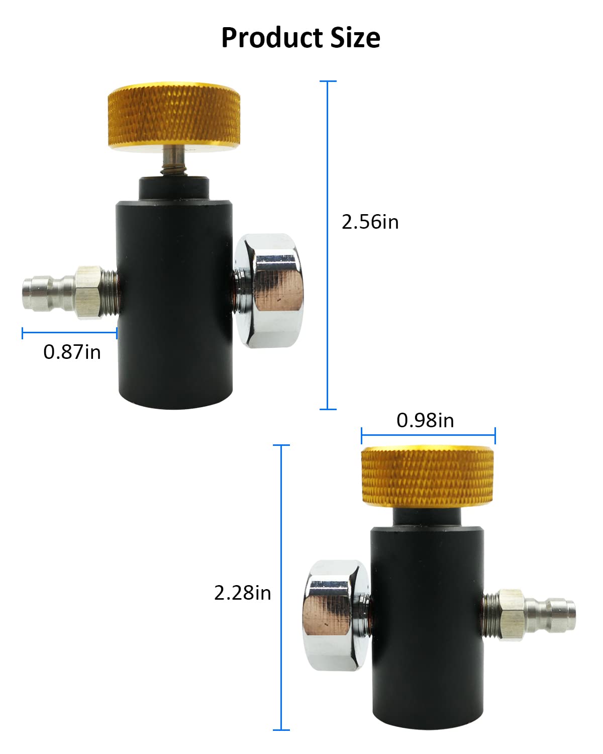 SZRKRLA Paintball Co2 Tank Adapter Compressed Air Fill Station Remote Switch ASA Adapter with 3000psi Gauge