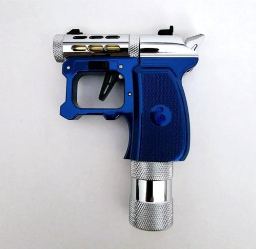 Hawki Gem CO2 .177 Cal Air Pistol Blue Sapphire Edition, Self-Defence, 1-Shot, 400+ FPS, Single Action with Adapter, 5X CO2 Cylinders (12g), 100x Steel BBS (.177 Cal), 100x Airsoft BBS (6mm) Bundle