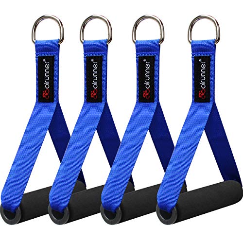 Blue Resistance Band Handles Grips - Wide Design for Fitness & Home Gym