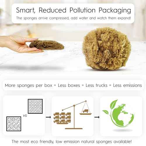 Naroa Exfoliating Natural Sponge for Shower X Large | Bath Sea Loofah for Healthy Skin | Unbleached Bathing Body Scrubber Puff | Plastic Free