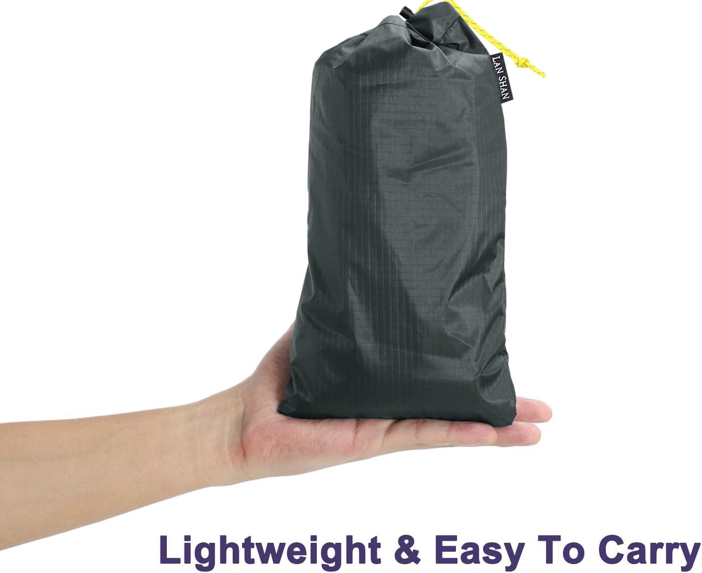 LANSHAN 1-2 Person Ultralight Waterproof Footprint Outdoor Camping Tent Tarp Canopy Blanket Picnic Ground Sheet Mat, Ultralight Tent Fitted, 2 Person