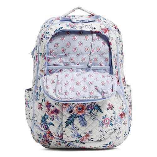 Vera Bradley Cotton Large Travel Backpack Travel Bag, Magnifique Floral, One Size