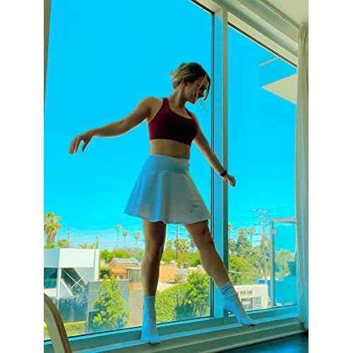 Stelle Women Tennis Skirt Golf Skorts Athletic High Waisted with Pockets Inner Shorts Sport Workout Pleated Pickleball