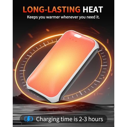 Lerat Hand Warmers Rechargeable, 2 Pack Electric Hand Warmer, Reusable Portable Pocket Heater USB Handwarmers, Gifts for Men, Women, Indoor, Outdoor, Hiking, Skiing, Camping, Hunting Accessories