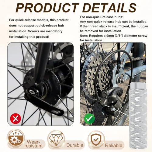 White Bicycle Pegs for BMX Mountain Bikes Aluminum Alloy Anti-Skid Support