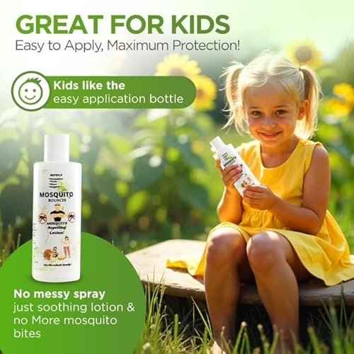 "Mosquito Bouncer Lotion" 4 fl. oz. (pack of 1) A natural, soothing, non toxic, lotion to keep Mosquitos, Ticks, Fleas, and Chiggers, away from you and your family.