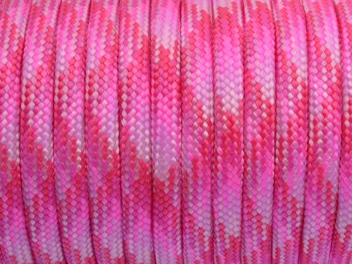 7 Strand Core 550lb Paracord Parachute Cord Lanyard Mil Spec Type III-100ft (Mix Pink(100#))