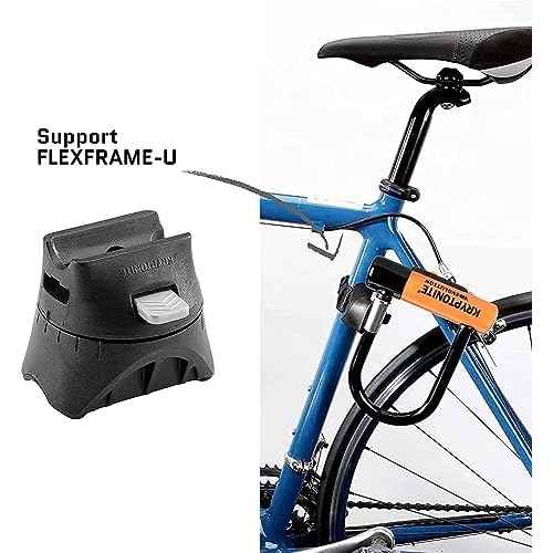 Kryptonite Kryptolok Mini-7 Bike U-Lock with Cable, Heavy Duty Anti-Theft Bicycle U Lock, 12.7mm Shackle and 10mm x4ft Length Security Cable with Mounting Bracket and Keys,Black / Steel