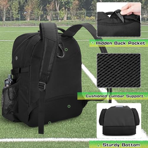 Soccer & Basketball Backpack with Large Capacity for Men, Waterproof