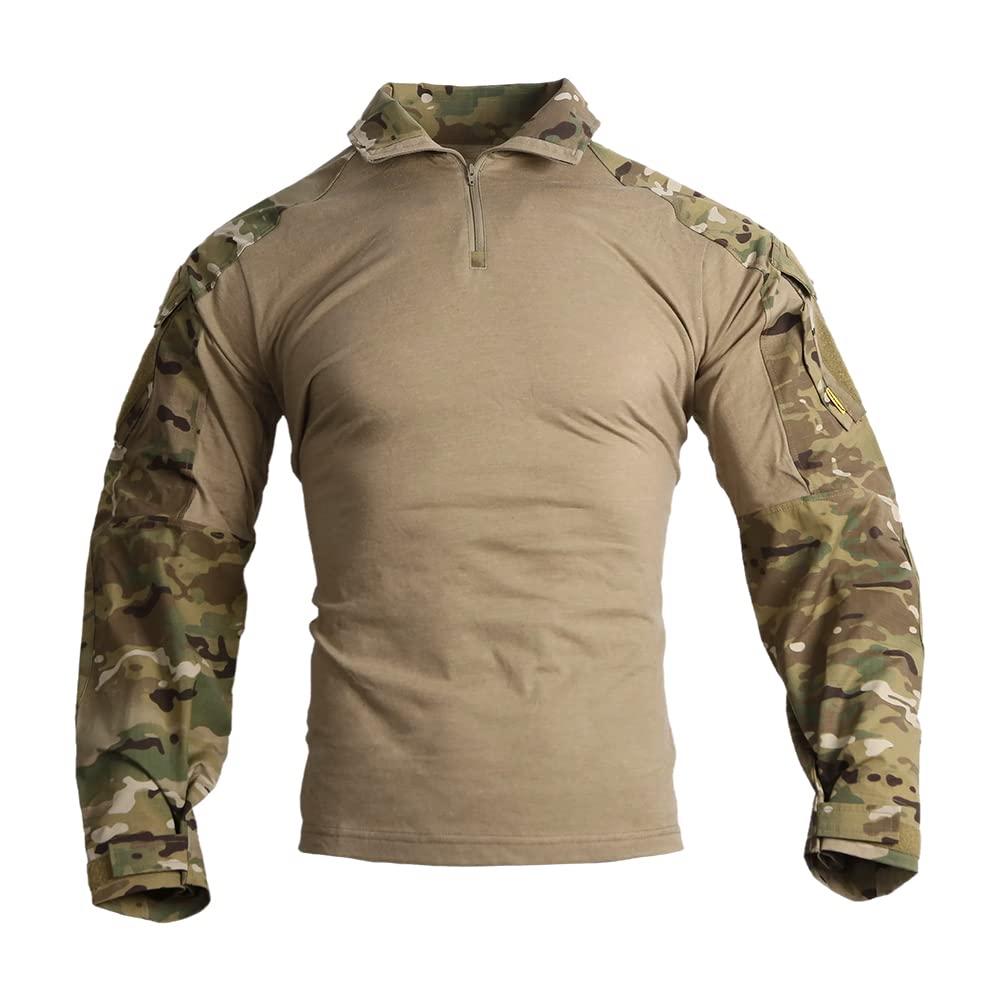 EMERSONGEAR Upgraded Version G3 Combat Shirt,Tactical Hiking Hunting Fishing Long Sleeve Camo Shirts for Men