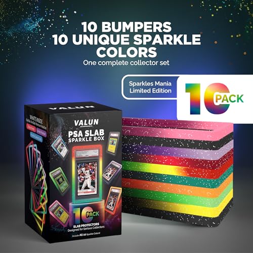 Sparkling Galaxy PSA Slab Protectors 10 Pack - Hard TPU Card Guards for Graded Cards