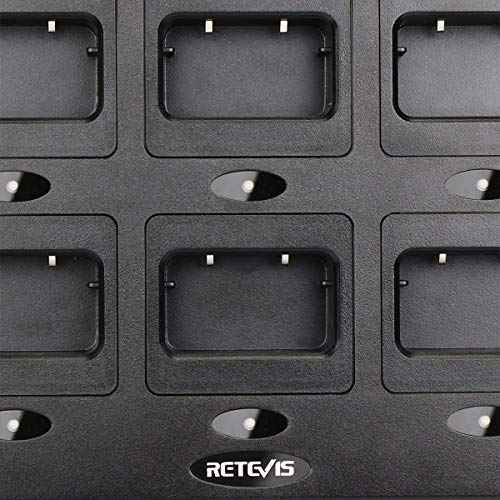 Retevis RT21 H-777S Six-Way Charger, Multi Unit Rapid Gang Charger, Compatible with Retevis RT21 H-777S, RT21V, RT28, RT53 Walkie Talkies and Batteries (1 Pack)