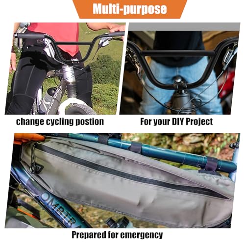 22.2 BMX Bike Handlebar 670mm with 160mm Rise - High Rise Riser Bar, 6° Backsweep, 3° Upsweep - Steel, Fits 7/8 Inch Stems (Variation: 22.2 x 670mm 160mm Rise)