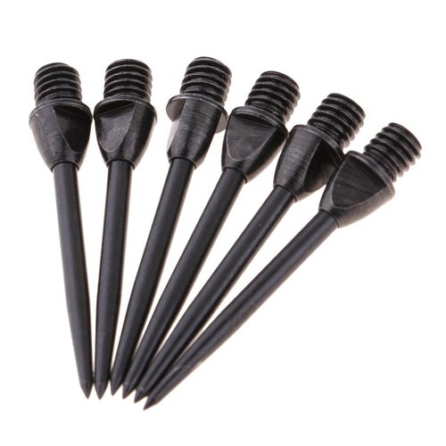 misppro 24PCS Hammer Head Tips Standard Moveable Points - Black Steel Converter Points for Darts