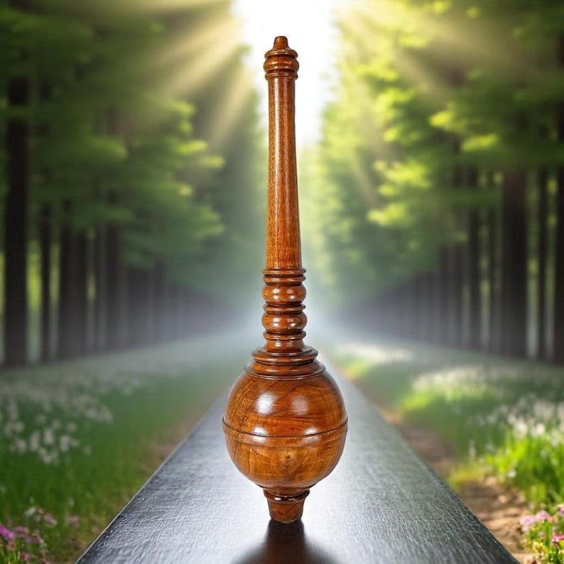 Indian Wooden Gada Mace, Traditional Rosewood Exercise Club, Strength Training Equipment (Brown, 14 kg or 31 lbs)