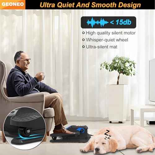 Under Desk Elliptical Machine, Electric Ellipse Leg Exerciser for Senior, Quiet and Small Electric Seated Pedal Exerciser for Home with Remote Control and 12 Adjustable Speeds