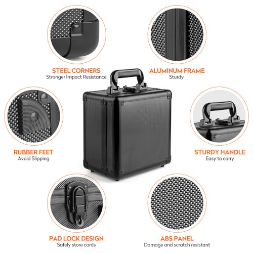JoyHood Medium Card Storage Box for Trading and Sports Cards - PSA Slab Holder