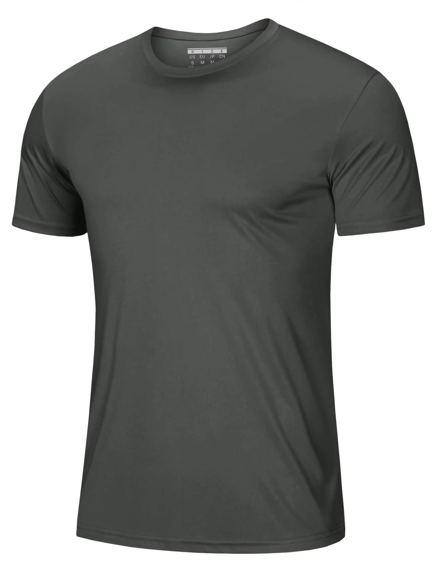 Tee Shirts Mens Short Sleeve T Shirts Lightweight Breathable Casual Shirts Dry Fit Swim Shirt UV Protection Beach Shirts Dark Grey