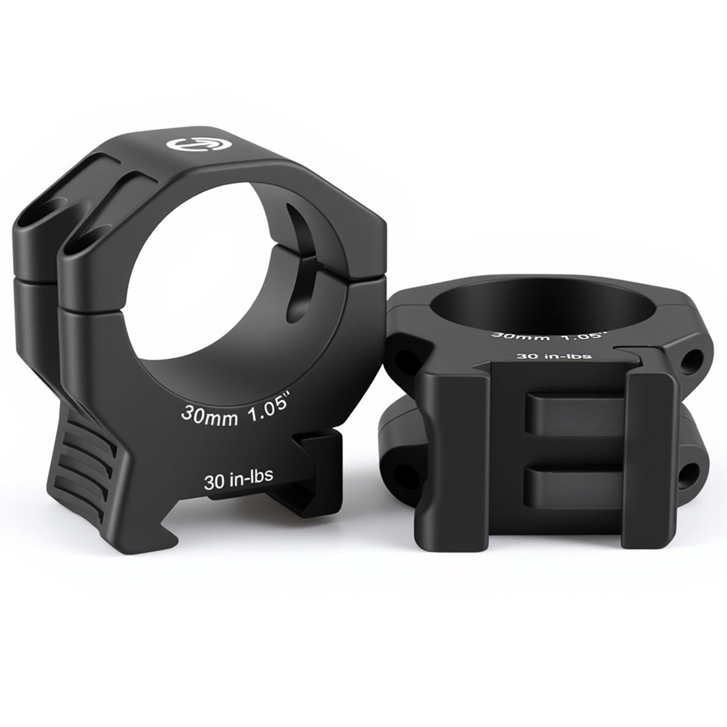 Techhunters Precision Rifle Scope Rings - 6061-T6 Aluminum Picatinny 30mm Scope Mounts 1.05 inch Center High (Medium, 30mm)