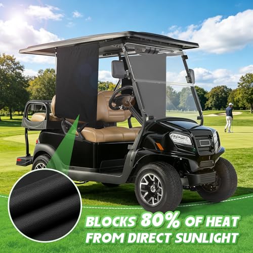 2-Piece Golf Cart Sun Shade Cover for All Two-Passenger Carts - Durable & Easy Install