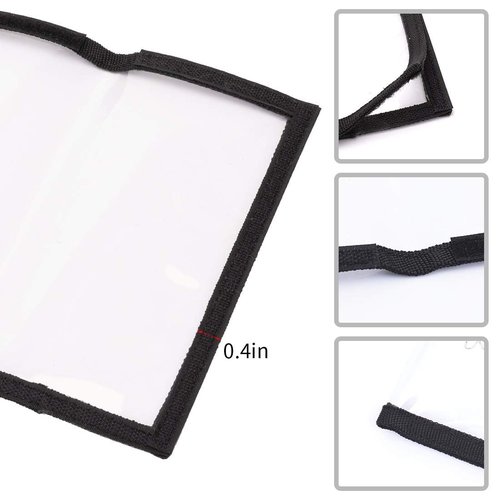 PFILERSO Fishing Lure Wraps 10 Packs Durable Clear PVC Lure Covers Keeps Fishing Safe Easily See Lures Fishing Hook Covers Bait Storage 5 Large 4.3" W x 7.9" L + 5 Medium 3.9" W x 7.1" L (10pcs 5L+5M)