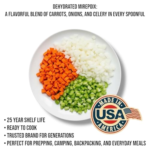 Future Essentials Mirepoix Soup Mix 7.5 oz - 25+ Year Shelf Life, Pack of 1