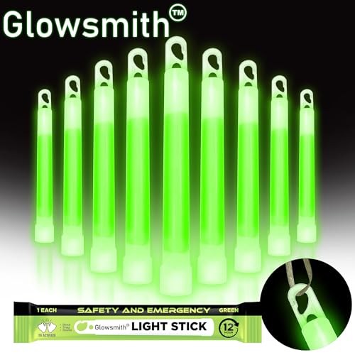 Green Emergency Glow Sticks 30pcs - Military Grade Light Up Safety Lightsticks for Camping & Survival