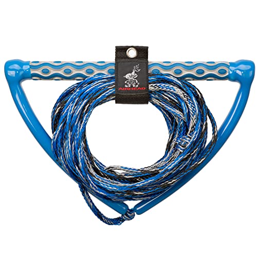 Multicolor 65-Foot Wakeboard Rope with EVA Grip Handle & Storage