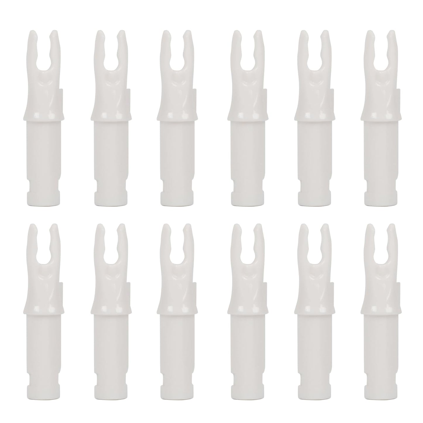 SOPOGER 50 Packs Archery Arrows Nocks - Arrow Inserts for Carbon Arrows .244/6.20mm Plastic Arrow Nocks for DIY Hunting Shooting (White)