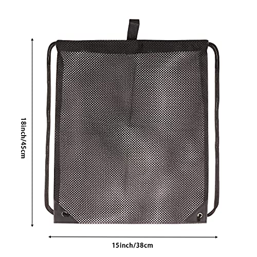Mesh Drawstring Bag for Gym Beach Travel Laundry - Large Ventilated Storage