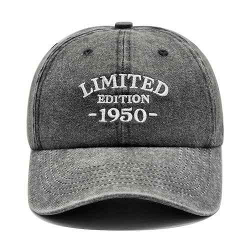 75th Birthday Gifts for Men Women, Happy 75th Birthday Decorations - Embroidered Baseball Caps Adjustable