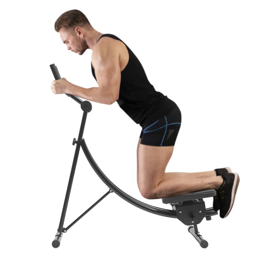 HZOPUTLH Abdominal Machine, Ab Workout Equipment with LED Display Foldable Fitness Equipment Core Workout Equipment Ab Machine for Stomach Workout Gear Adjustment 330lbs Load Black