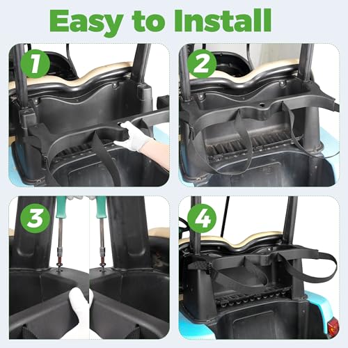 Golf Bag Attachment Bracket for Club Car Precedent Golf Carts 2004+ - Black