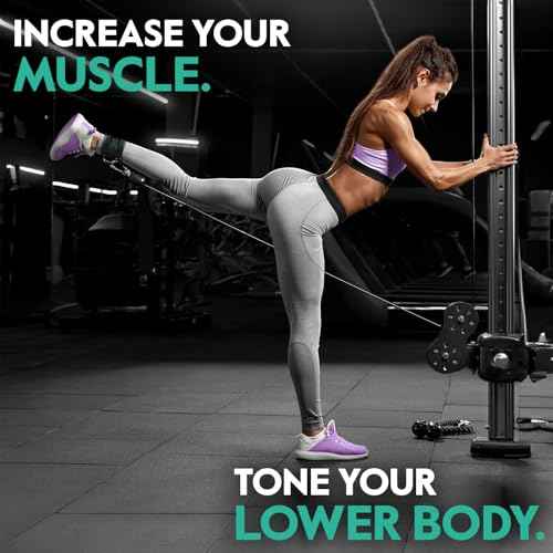 FITGIRL - Ankle Strap for Cable Exercise Machines, Work Out Cuff Attachment for Home & Gym, Glute Workouts - Kickbacks, Leg Extensions, Hip Abductors, for Exercise Machine Attachments