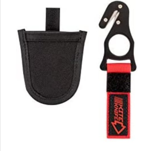 haihong Harnesses Kite Hook Safety-Knives Paragliding Skydiving with Pocket 2020 Red/Black sk16