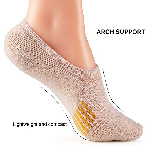 Gonii Women's No Show Athletic Ankle Socks - Cushioned Running Low Cut, 8-10 / 5 Pairs, Quotidian Colors