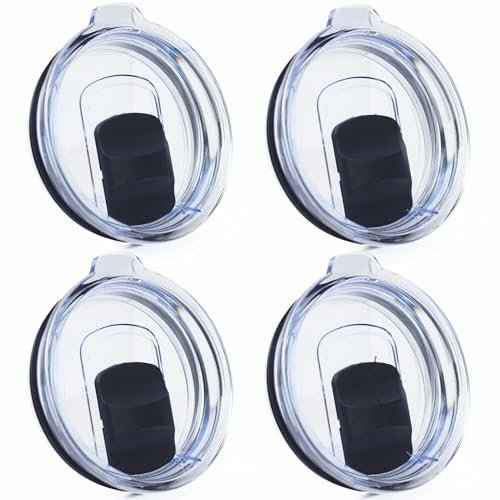 4 Pack 20 oz Tumbler Lid, Magnetic Slider Replacement Lids for YETI 20 oz Tumbler, 10/24 oz Mug and 10 oz Lowball, Spill Proof Cup Lids Covers Compatible for Ozark Trail, Old Style Rtic, BPA Free