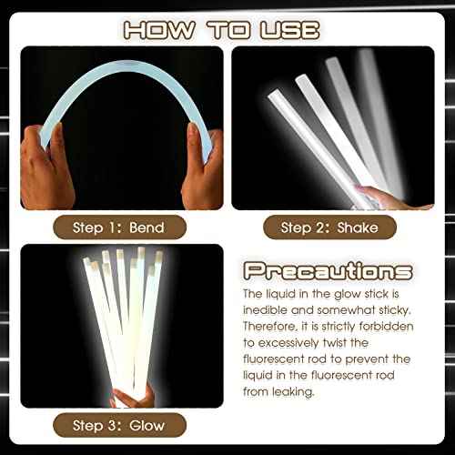 Lewtemi 5 Pcs Large Glow Sticks, 14 Inch Jumbo Light up Sticks Holiday Colorful Sticks Emergency Glow in The Dark Party Supplies for Camping, Halloween, New Year