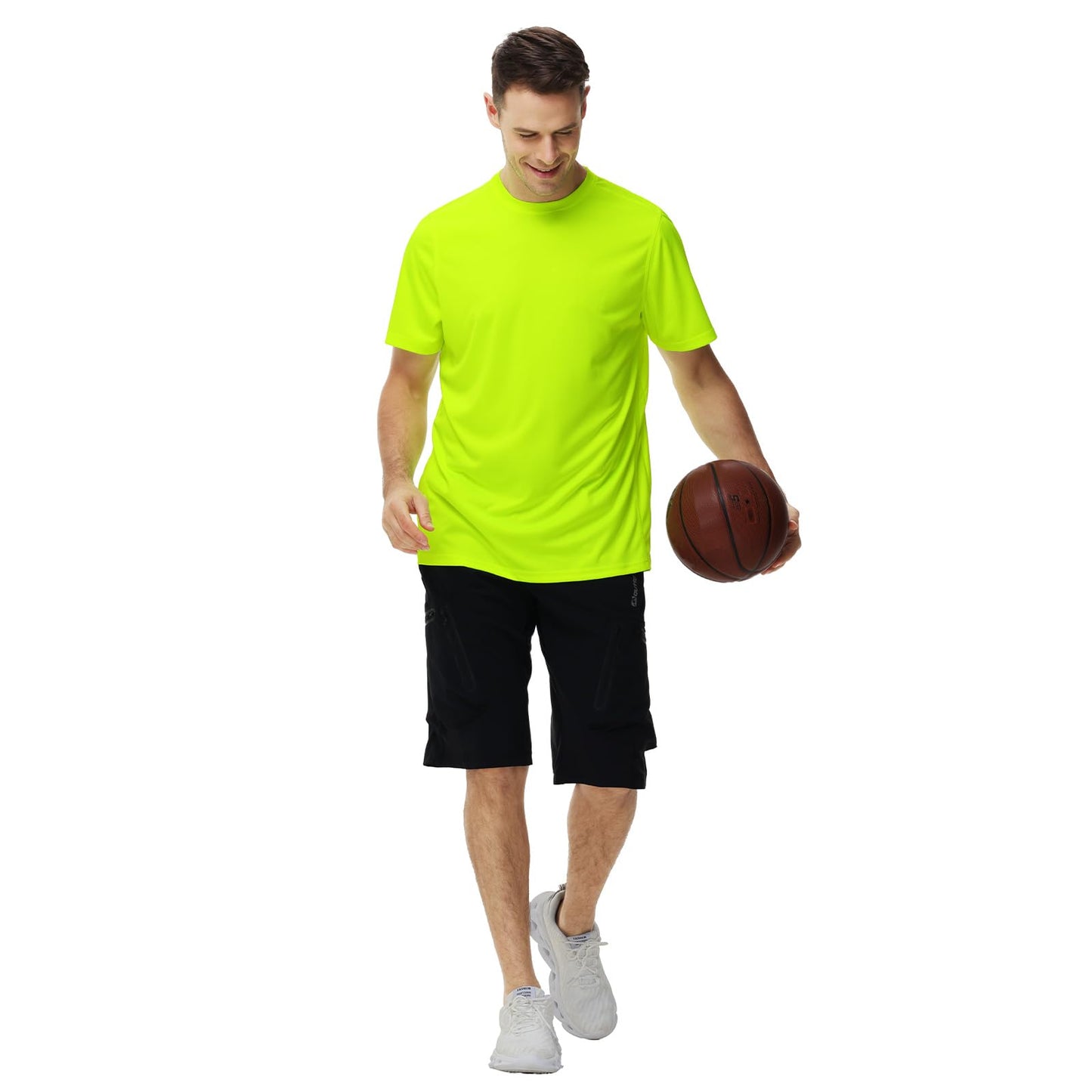 Corna High Vis Safety T-Shirt,Short Sleeve 3xlt Shirts Big and Tall Breathable High Visibility Yellow-3XL