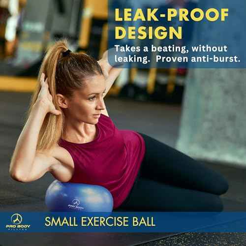ProBody Pilates Small Exercise Ball - 9 Inch Workout Ball for Stability, Barre, Yoga, Core & Physical Therapy