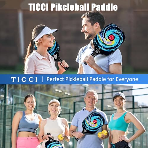 Pickleball Paddles Set of 2 with 4 Balls & Carry Bag - USAPA Approved Lightweight Rackets for Beginners & Adults