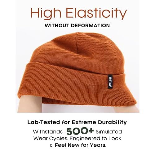FURTALK Beanie Hat for Men Women Winter Hats for Women Men Soft Warm Unisex Cuffed Beanie Knitted Skull Cap