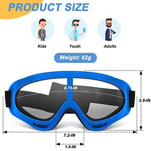 POKONBOY 4 Pack Protective Goggles Safety Glasses Eyewear Compatible with Nerf Guns for Kids Teens Game Battle