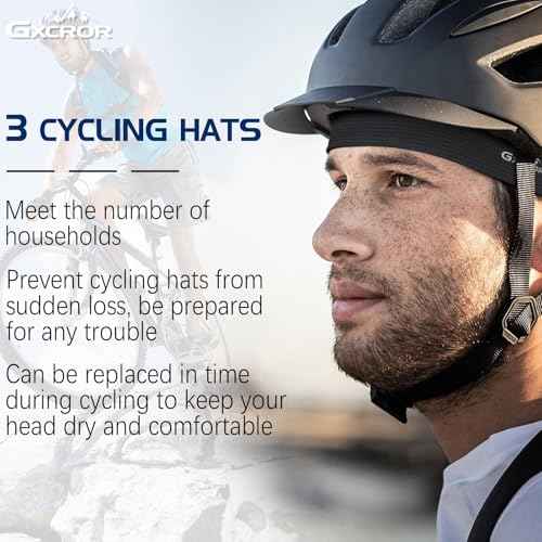 GXCROR 3 Pack Cooling Skull Cap with Sweat-Wicking & Anti-Odor Technology Quick-Dry Helmet Liner for Cycling Motorcycle