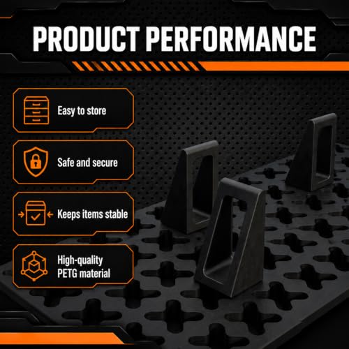 Black 8-Pack Truck Bed Cargo Blockers for Tmat System - Vehicle Cargo Safety