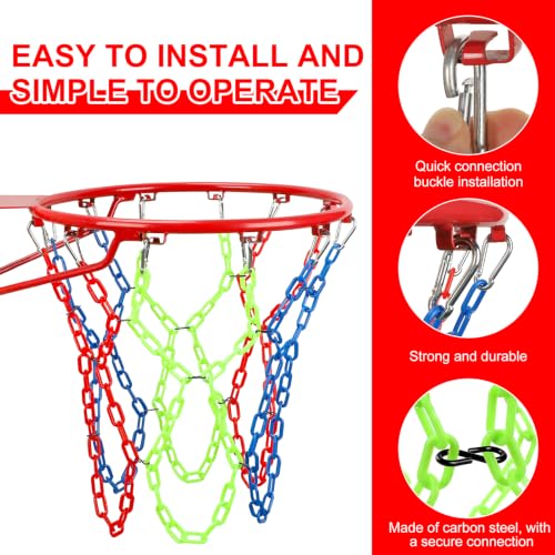 Colorful Indoor Outdoor Basketball Net Replacement 12 Loops Universal Fit
