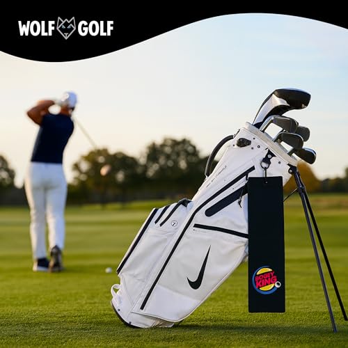 Wolf Golf Towels Bogey King Golf Towel - Embroidered USA, 16x21.5 Inches, Heavy Duty Microfiber for Clubs & Balls