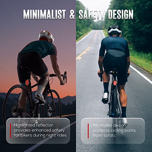 Bike AirTag Holder Waterproof Seatpost Reflector Mount 2-Pack Black