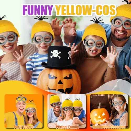 Halloween Costume for Girls, Halloween Party Cosplay Set With Goggles, Beanie, Tutu Skirt, Suspenders, Gloves, Socks