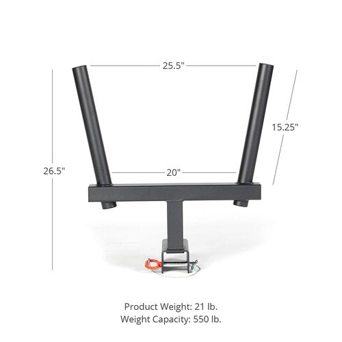 Titan Fitness X-3 Series Y-Dip Bar, Rack Mounted Dip Attachment, 550 LB Capacity, Fits 3" x 3" Tubular Steel